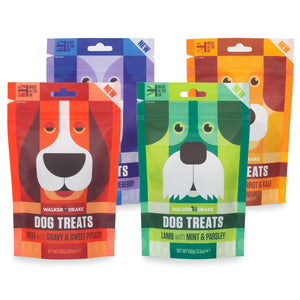 Walker and Drake 4 pack of 100g Mixed Dog Treats 5060750770221 MX400TR031