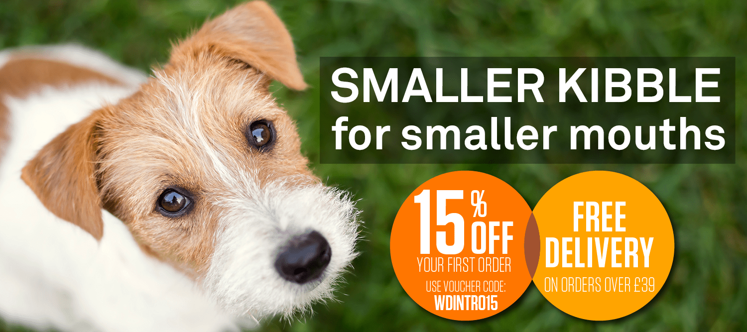 Walker and Drake Small Breed Cold Pressed Dog Food, smaller kibble for smaller mouths