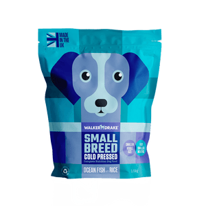 Walker and Drake 1.5kg Cold Pressed Small Breed Dog Food – Ocean Fish with Rice 5060750770450 OF015SB11