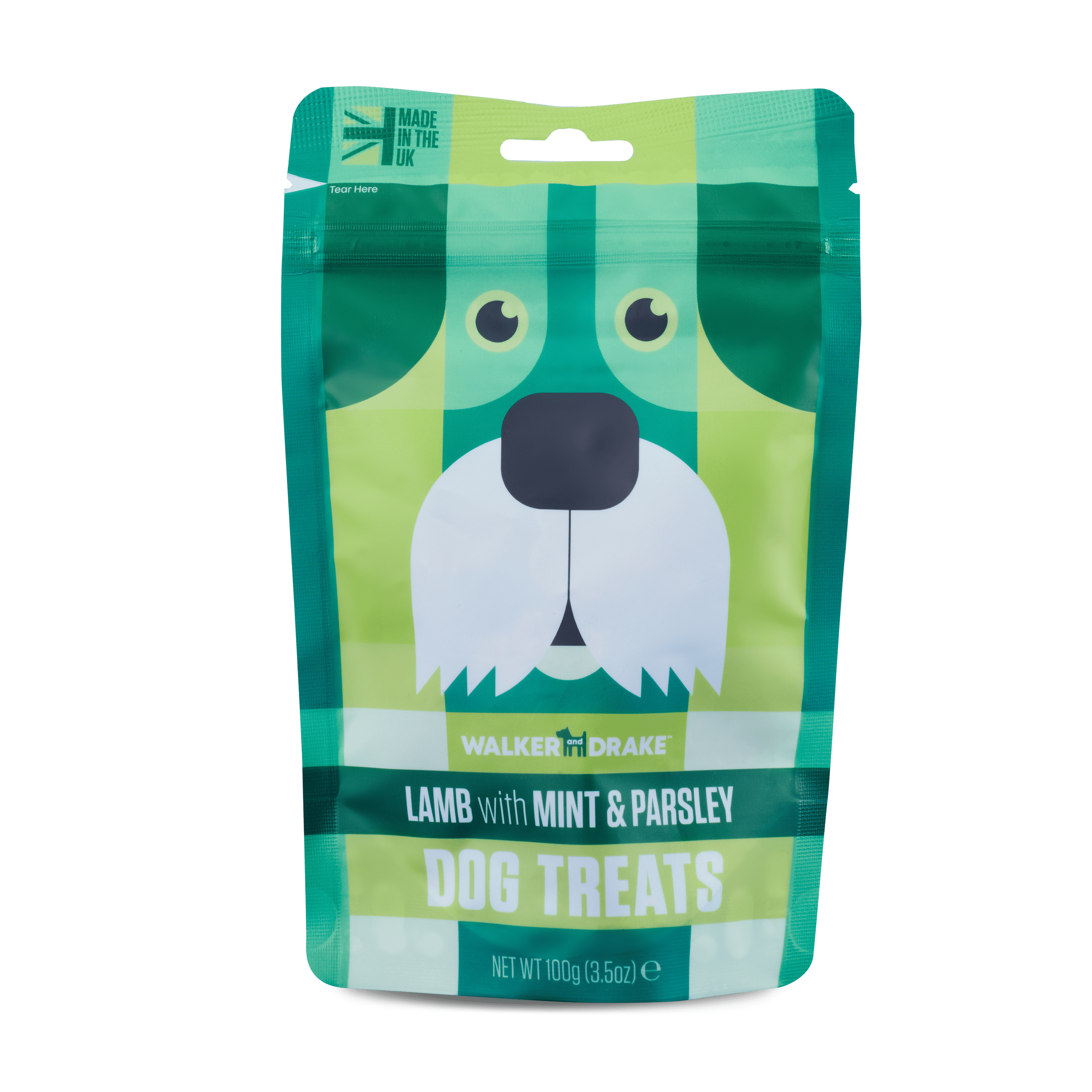 Walker and Drake 1 Pack Lamb with Mint & Parsley Soft Baked Natural Dog Treats 5060750770092 LB100TR031