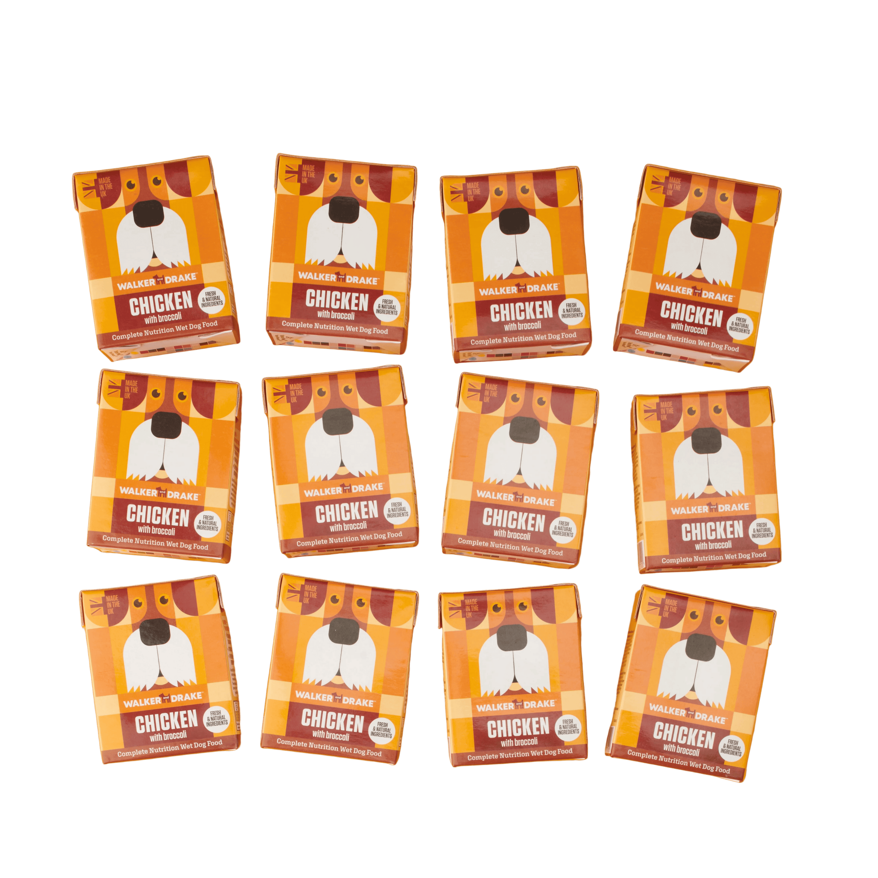 Walker and Drake 12 Pack Chicken with Broccoli Wet Food 5060750770320 CH468WT071