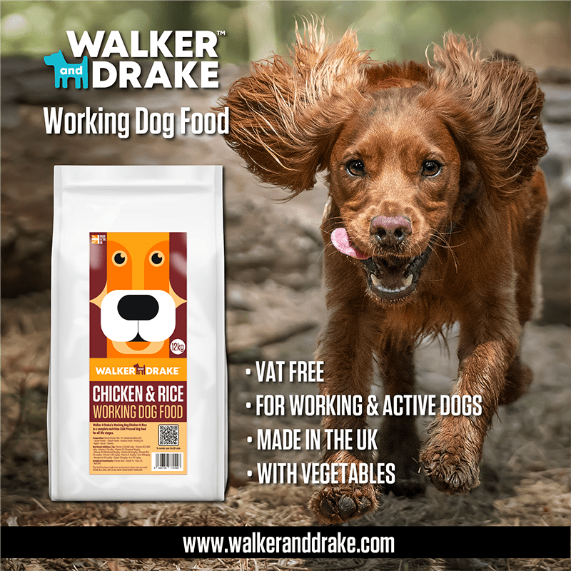 Walker and Drake 12kg Cold Pressed Working Dog Food - Chicken with Rice