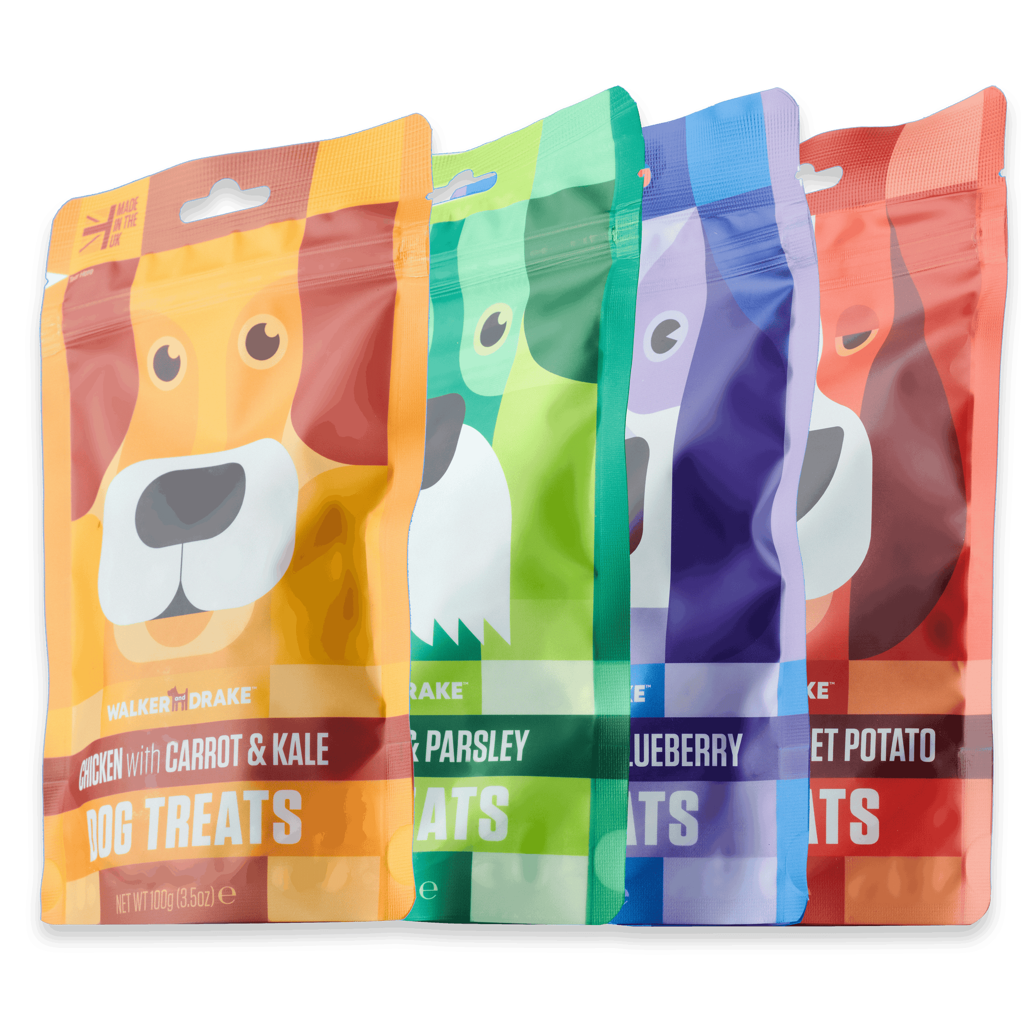 Walker and Drake 4 Pack Soft Baked Natural Dog Treats Mixed Pack 5060750770221 MX400TR031