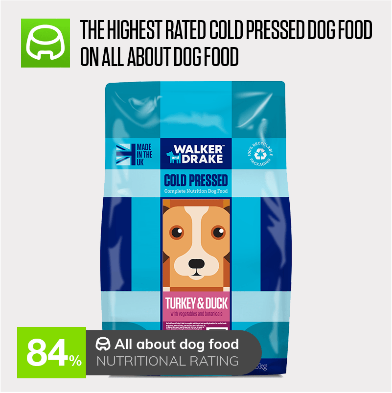 Walker and Drake 6kg Cold Pressed Dog Food - Turkey & Duck