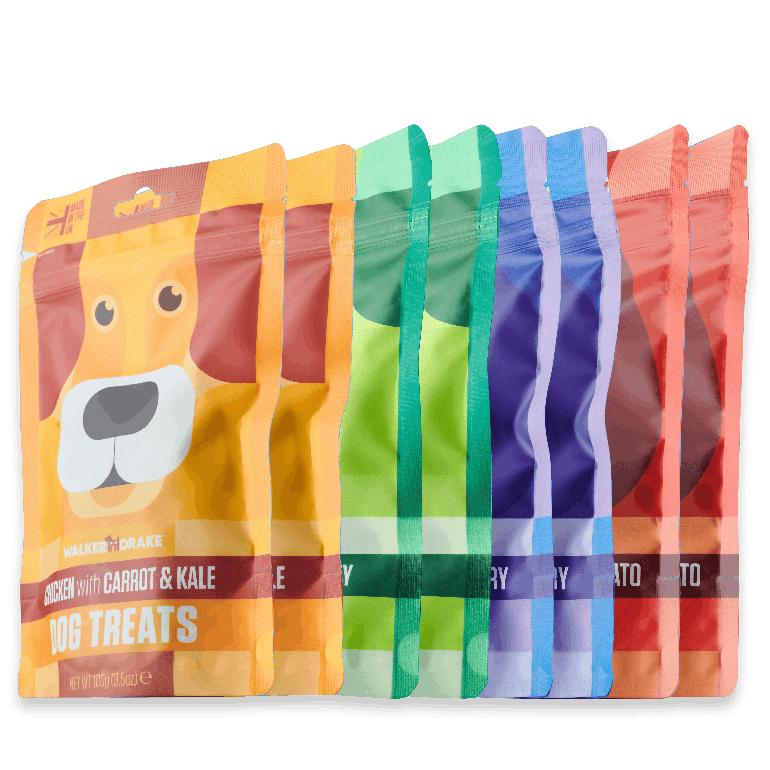 Walker and Drake 8 Pack Soft Baked Natural Dog Treats Mixed Pack 5060750770283 MX800TR031