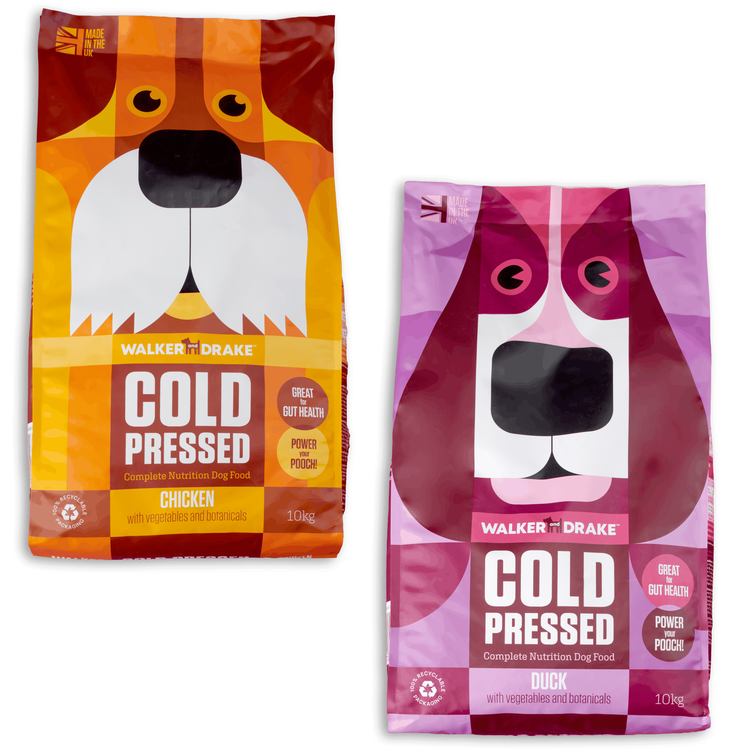 Walker and Drake Chicken & Duck Cold Pressed Duo - 10KG DC101AD021