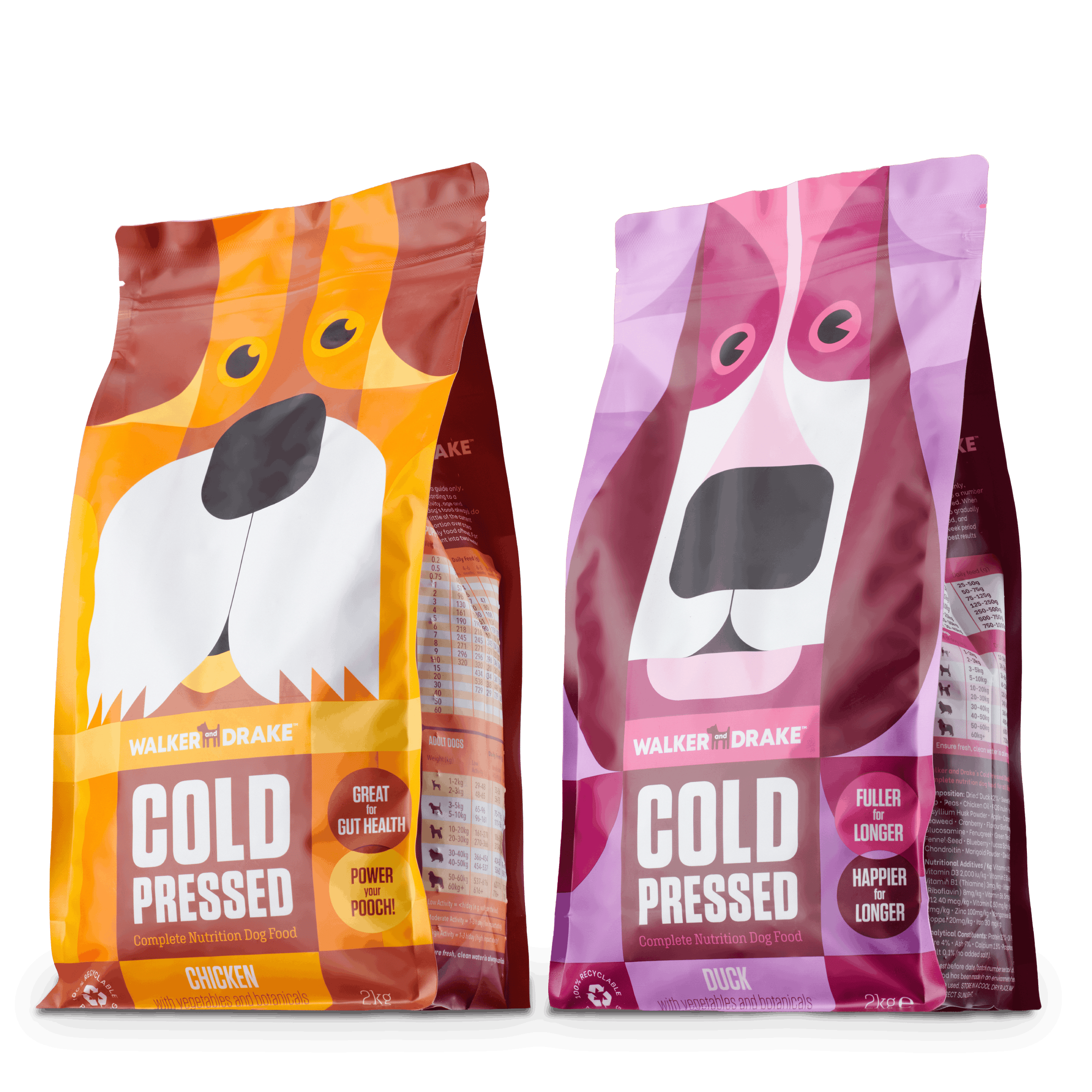 Walker and Drake Chicken & Duck Cold Pressed Duo - 2KG DC002AD021