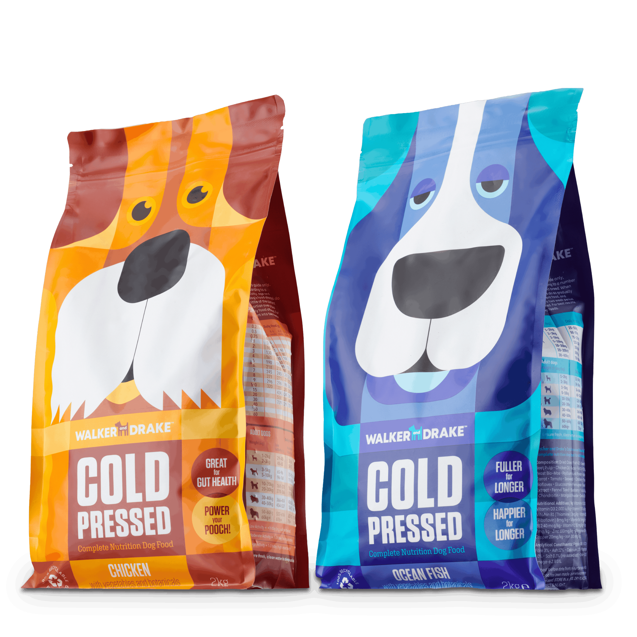 Walker and Drake Chicken & Ocean Fish Cold Pressed Duo - 2KG OC002AD021
