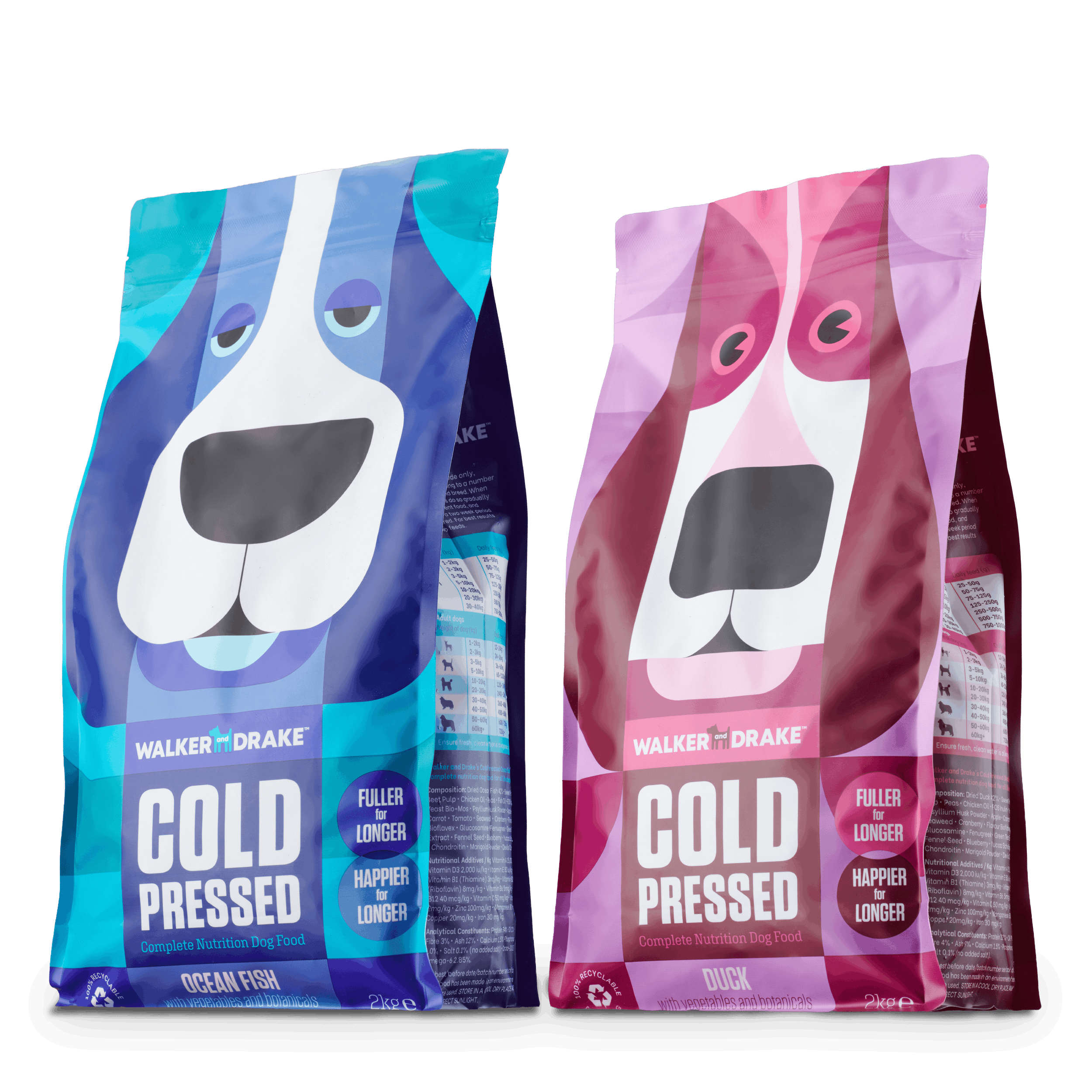 Walker and Drake Duck & Ocean Fish Cold Pressed Duo - 2KG DF002AD021