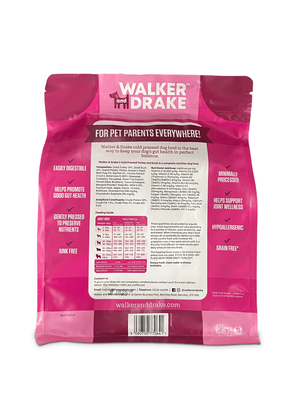 Walker and Drake Premium Cold Pressed - Turkey & Duck - All Life Stages