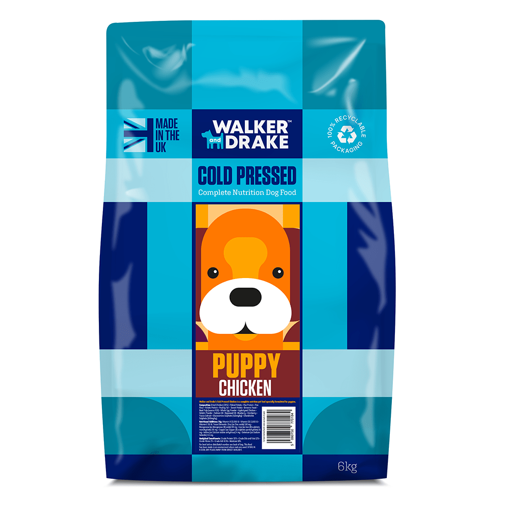 Walker and Drake Puppy 6kg Cold Pressed Puppy Dog Food – Chicken