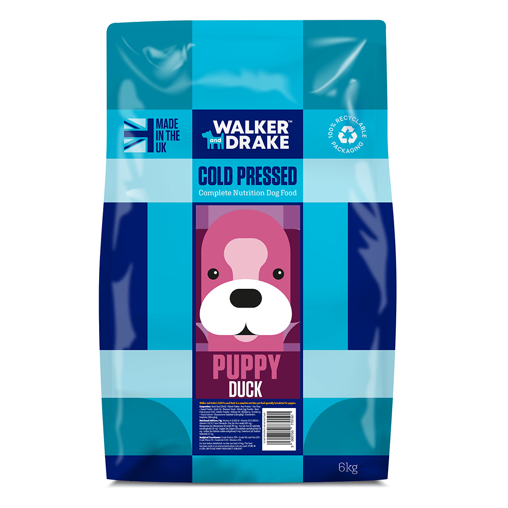 Walker and Drake Puppy 6kg Cold Pressed Puppy Dog Food – Duck