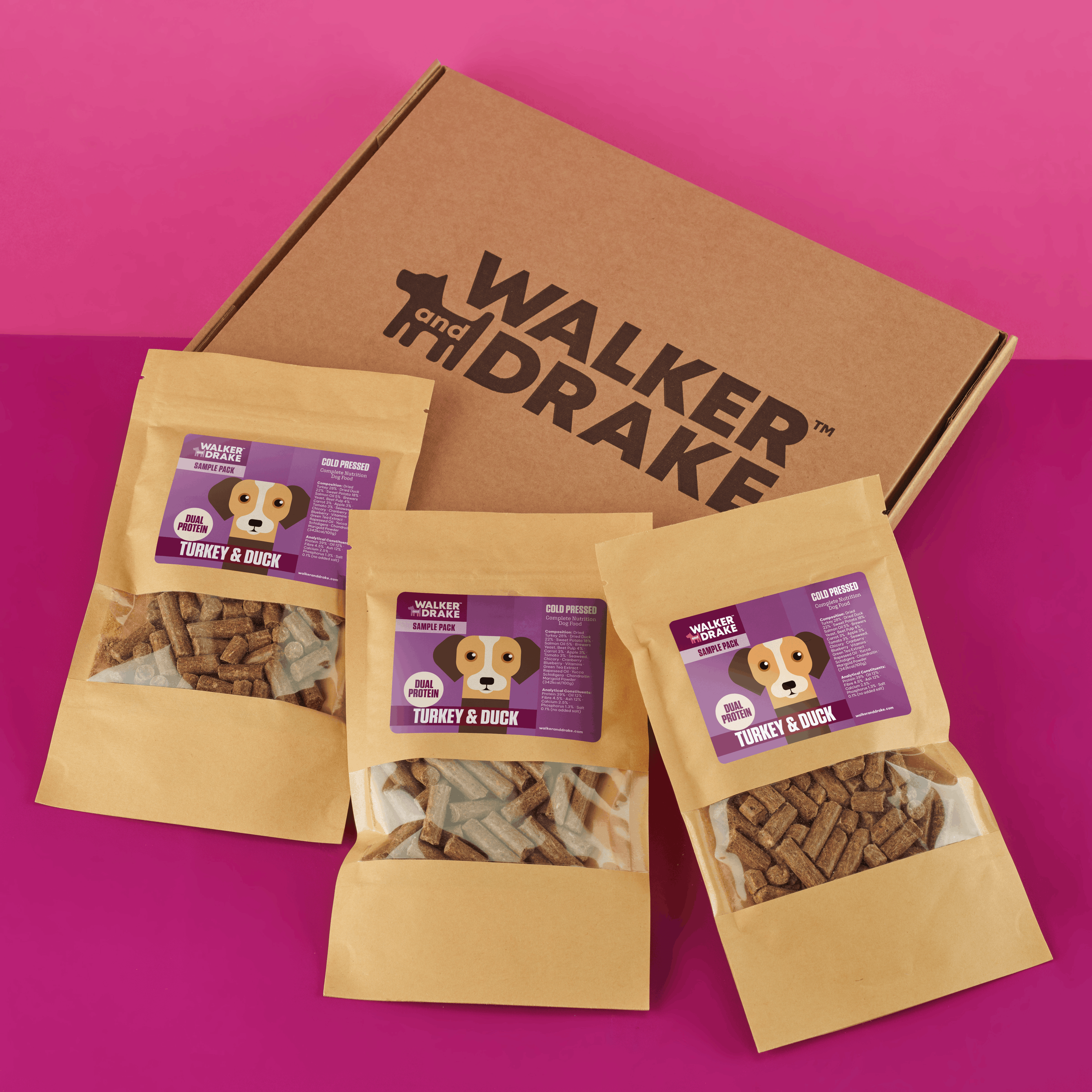 Walker and Drake Turkey & Duck (Dual Protein) Sample Pack 5060750770627 TD006AD011SP