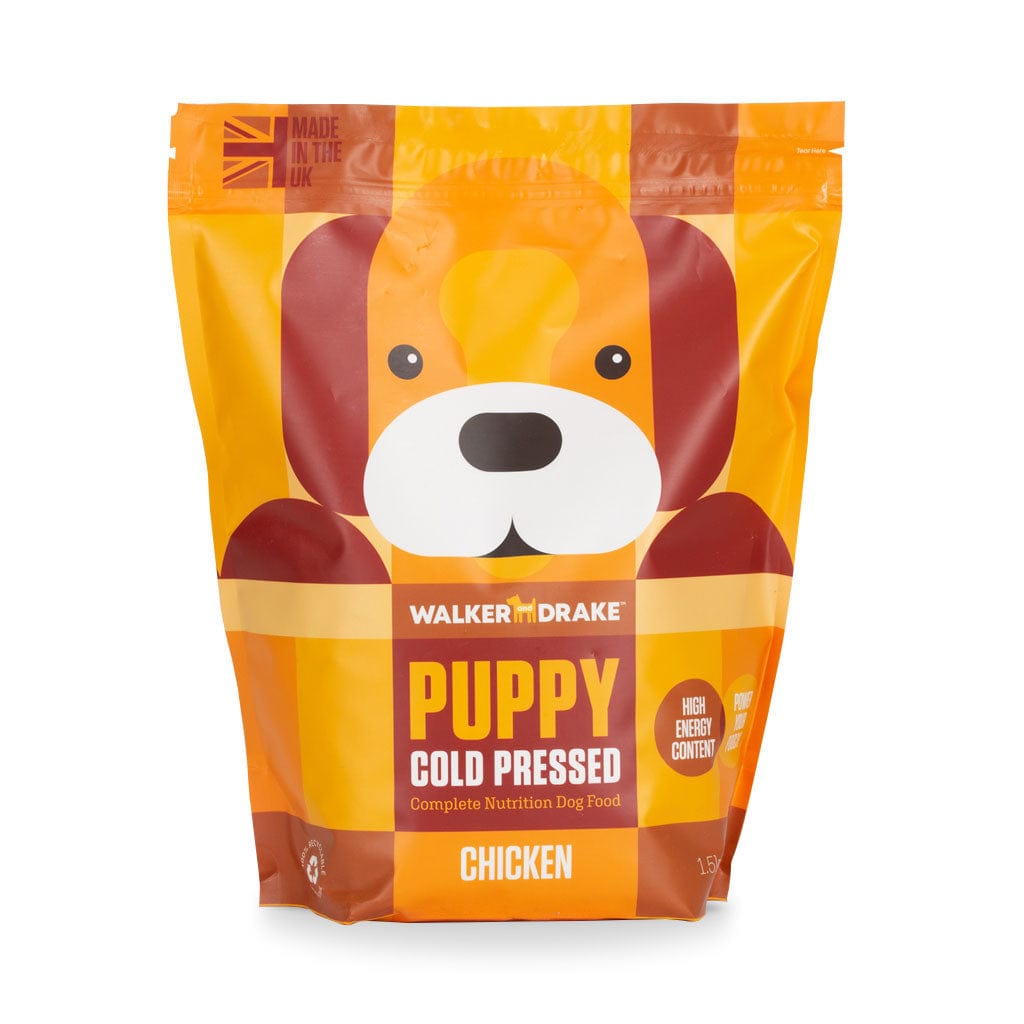 Walker and Drake 1.5kg Cold Pressed Puppy Food – Chicken 5060750770184 CH015PU021