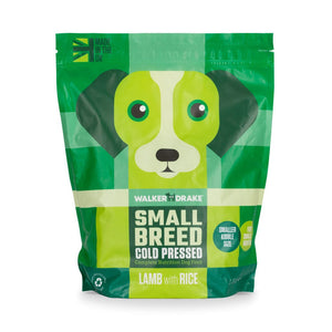 Walker and Drake 1.5kg Cold Pressed Small Breed Dog Food – Lamb with Rice 5060750770214 LB015SB021