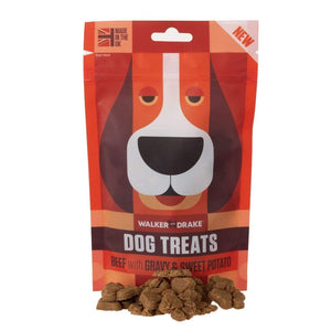 Walker and Drake Beef with Gravy & Sweet Potato, 100g Dog Treats 5060750770085 BE100TR031