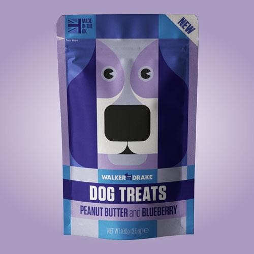 Walker and Drake Peanut Butter & Blueberry, 100g Dog Treats 5060750770108 PB100TR031