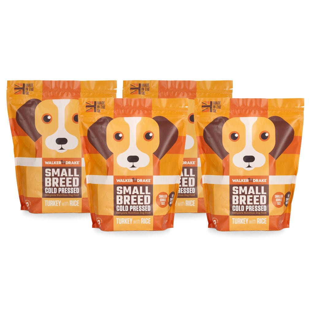 Walker and Drake Small Breed 6kg (4x1.5kg) Cold Pressed Small Breed Dog Food – Turkey with Rice TU006SB021