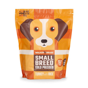 Walker and Drake Small Breed 6kg (4x1.5kg) Cold Pressed Small Breed Dog Food – Turkey with Rice TU006SB021